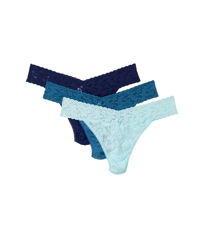 hanky panky ORG THG 3PK PRNT BOX, Odyssey Blue/Storm Cloud/Celeste, One size
