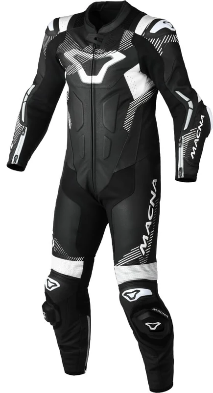 Macna Armadyl 1pc Suits Leather, Black/White, 56 (EU)