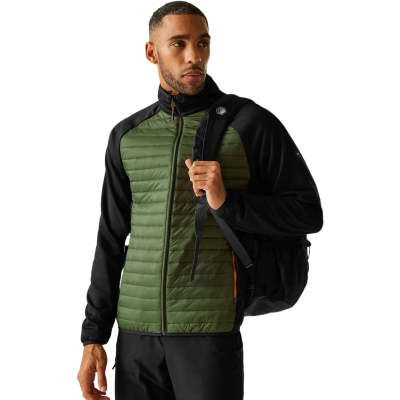 Regatta Mens Clumber Hybrid Jacket Water Repellent Insulated Stretch Winter Layer
