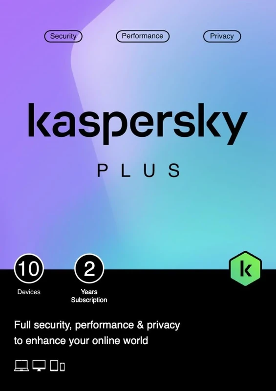 Kaspersky Plus Internet Security 2025 | 10 Devices | 2 Years | Anti-Phishing and Firewall | Unlimited VPN | Password Manager | Online Banking Protection | PC/Mac/Mobile | Activation Code by Post