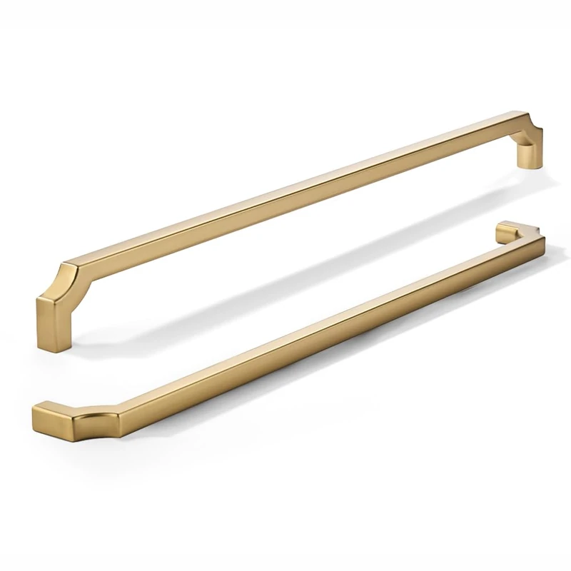 khtumeware 1-Pack 18 Inch Square Brushed Brass Appliance Cabinet Pulls, Solid Satin Brass Zinc Alloy Heavy-Duty Handles for Kitchen/Bathroom Cabinets, Drawers & Cupboards (18 Inch Center to Center)