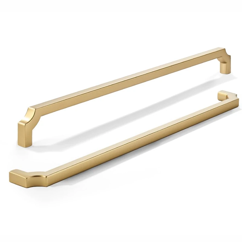 khtumeware 1-Pack 18 Inch Square Brushed Gold Appliance Cabinet Pulls, Solid Satin Gold Zinc Alloy Heavy-Duty Handles for Kitchen/Bathroom Cabinets, Drawers & Cupboards (18 Inch Center to Center)