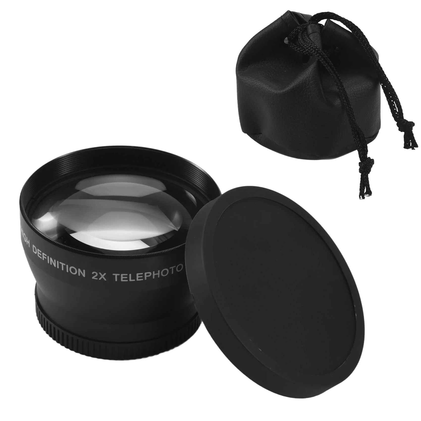 Orolotay 52mm 2X Magnification Telephoto Lens for AF-S 18-55mm 55-200mm Lens Camera