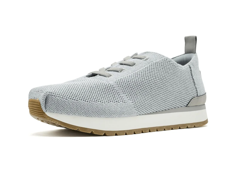 TOMS Men's Resident Plus Lace-Up Sneaker, Light Grey Engineered Knit, 9.5 UK