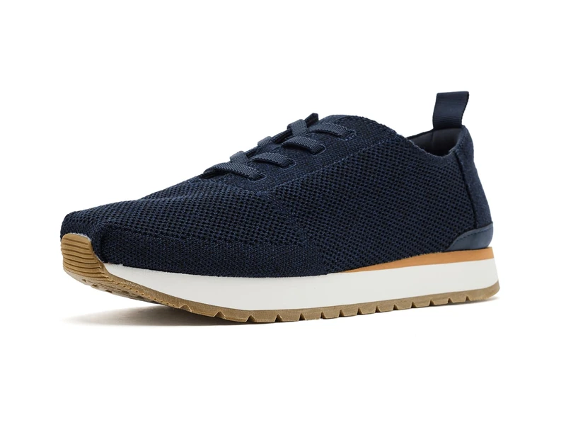 TOMS Men's Resident Plus Lace-Up Sneaker, Navy Engineered Knit, 9.5 UK