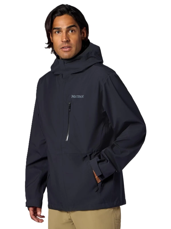 Marmot Men's PreCip Evo Pro Jacket, Waterproof Jacket, Lightweight Hooded Rain Jacket, Windproof Raincoat, Breathable Windbreaker, Ideal for Hiking and Cycling, Black, M