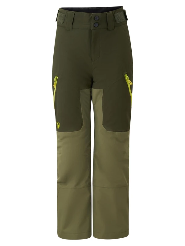 Ziener Children's Arnuro-Z Ski Trousers, Snow Trousers, Waterproof, Belt Loops, PFAS Free, Moss Green, 164