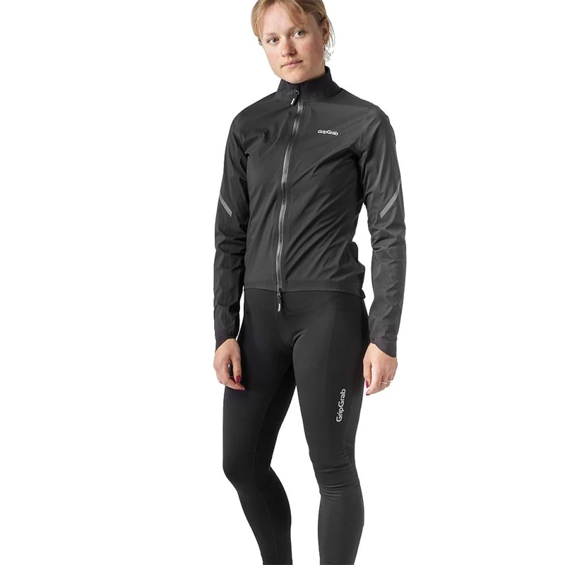 GripGrab PACR Lightweight Waterproof Cycling Rain Jacket for Women Packable Rainproof Road MTB Gravel Bike Jacket Tight