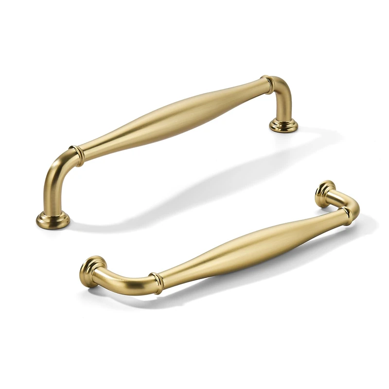 khtumeware 10 Pack 6inch(152mm) Hole Center Champagne Bronze Cabinet Pulls Solid Heavy-Duty Hardware for Bathroom Dressers Pull cabinets,wardrobes,Closet Doors,Furniture pulls