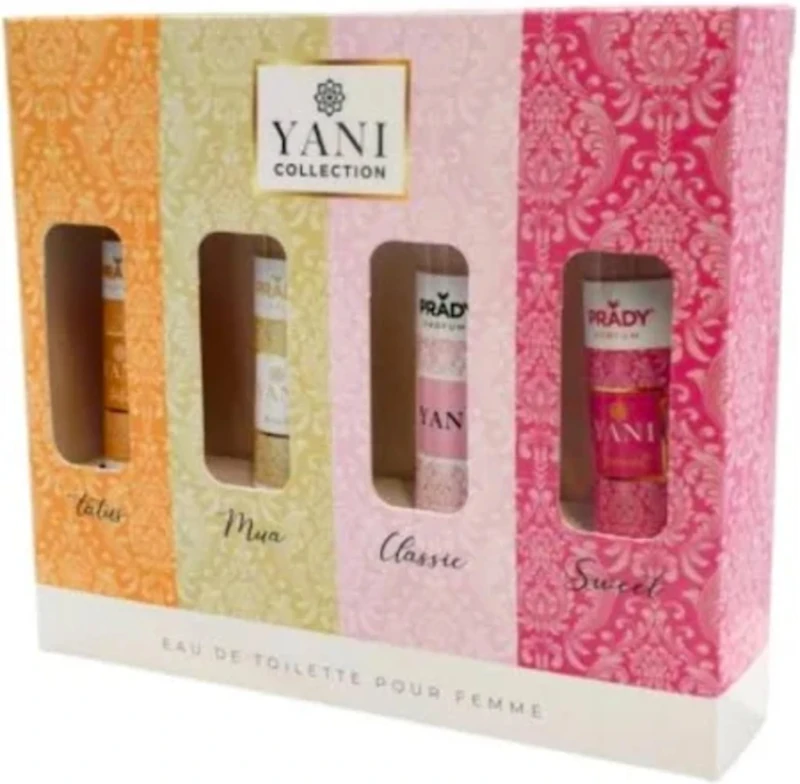 Prady – Yani Fragrance Pack (Classic, Tatus, Mua & Sweet) – 4 x 33ml – Long-lasting perfumes for women – Feminine, floral and sweet scents