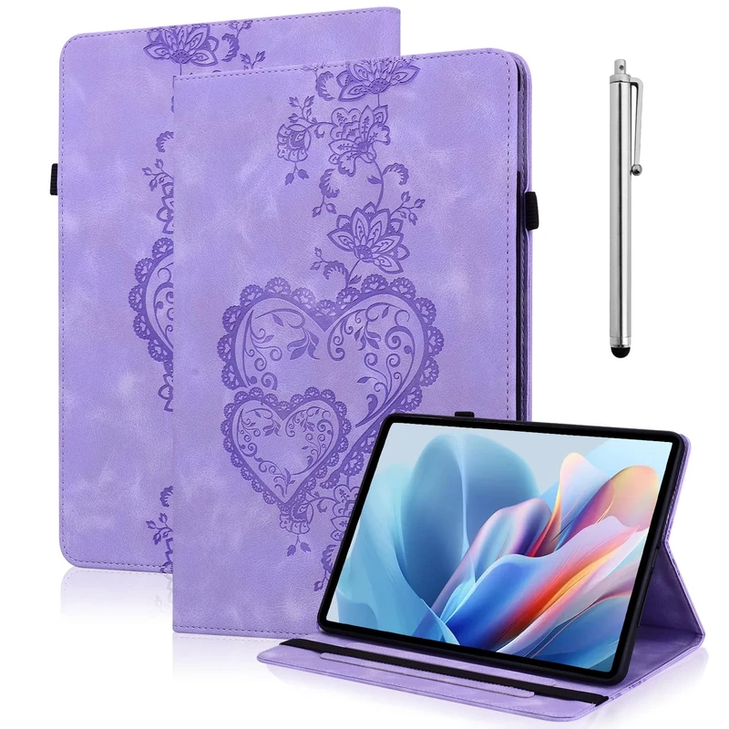YiChZhe Case for Samsung Galaxy Tab A9 8.7 Inch 2023/Tab A11 2025, Shockproof Protective Case with Adjustable Stand Card Slot Pen Holder Cover, Purple