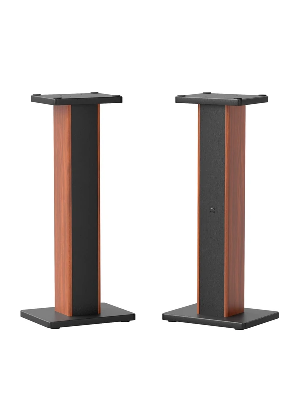 90cm Speaker Stands, 1 Pair Rosewood Wood Grain Floor Stands for Surround Sound System, Home Theater, with Sand Filling and Sturdy Support Fits Bookshelf Speakers