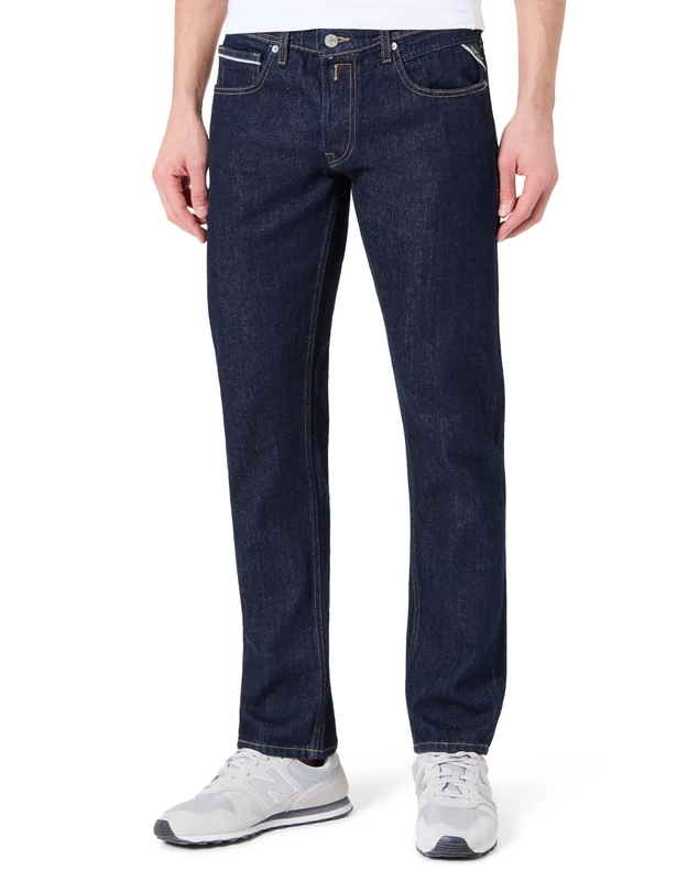 Replay Men's Jeans Grover Stretch, Dark Blue 007 (Blue), 33W/32L - Image 1