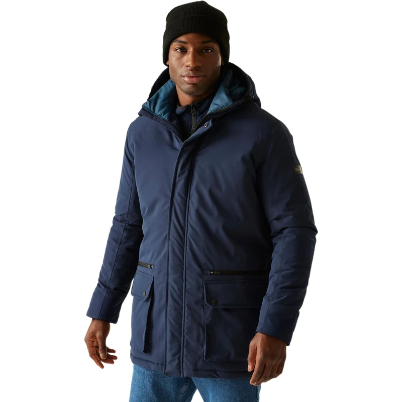 Regatta Mens Rhodo Padded Jacket Waterproof Breathable Insulated Winter Coat