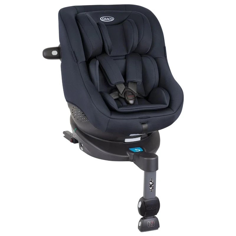 Graco Turn2Me i-Size R129 ISOFIX 360° Rotating Car Seat, Rearward Facing for Longer from Birth to Approx. 4 Years (40-105cm). Forward Facing from 15 Months to Approx. 4 Years (76-105cm), Navy