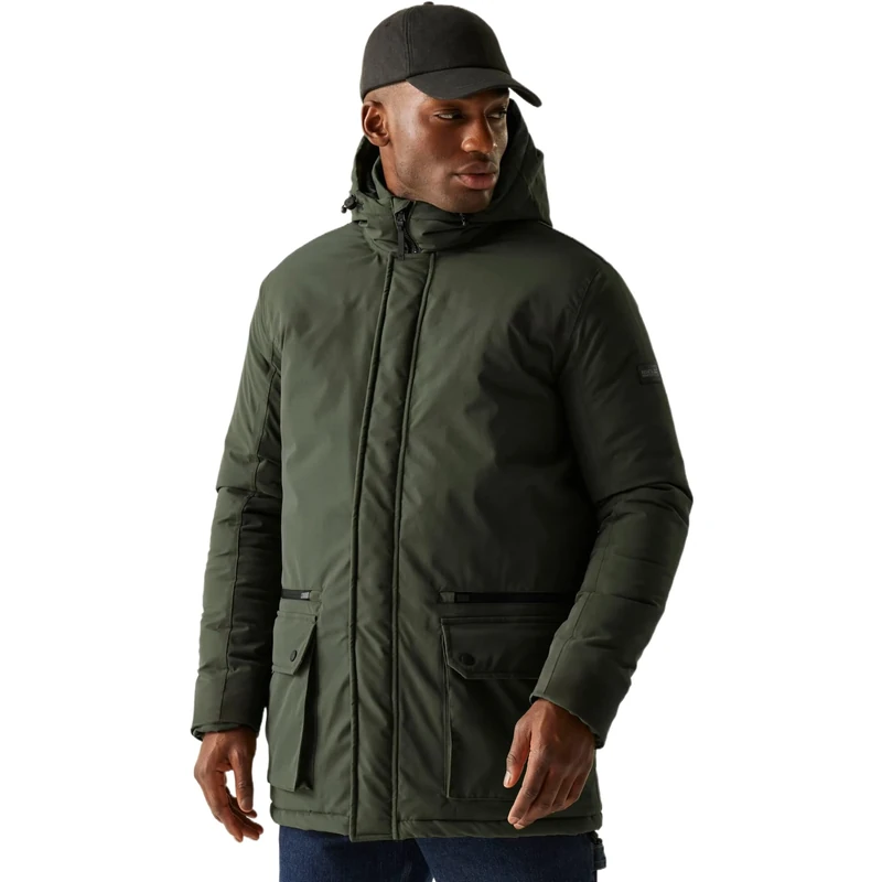 Regatta Mens Rhodo Padded Jacket Waterproof Breathable Insulated Winter Coat