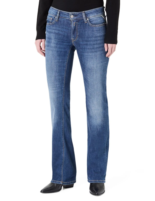 Replay New Luz Bootcut Super Stretch Women's Jeans, Dark Blue 007 (Blue), 24W/32L