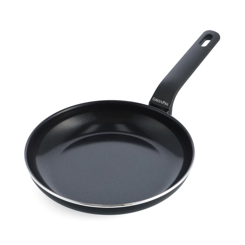 Greenpan 24cm Non-Stick Aluminium Open Fry Pan for Everyday Meals Induction Compatible Black
