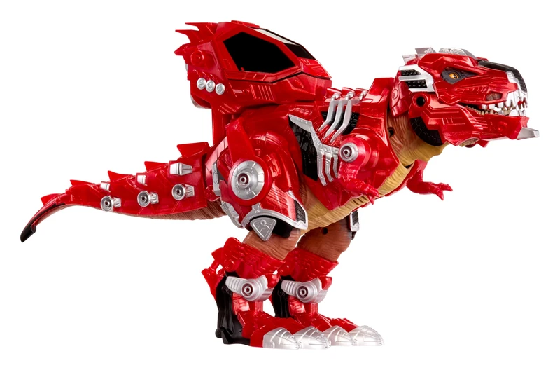 Armorsaurs Armor-Up T-Rex Dinosaur Ajax - Action Figure, 7 Removable Armour Pieces with Tail-Triggered Chomp Action, Suitable for Children Ages 6+