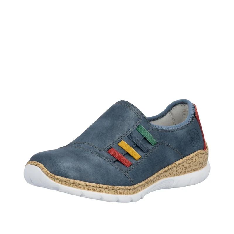 Rieker Women's N4264 Slip-On Shoes, Blue, 41 EU