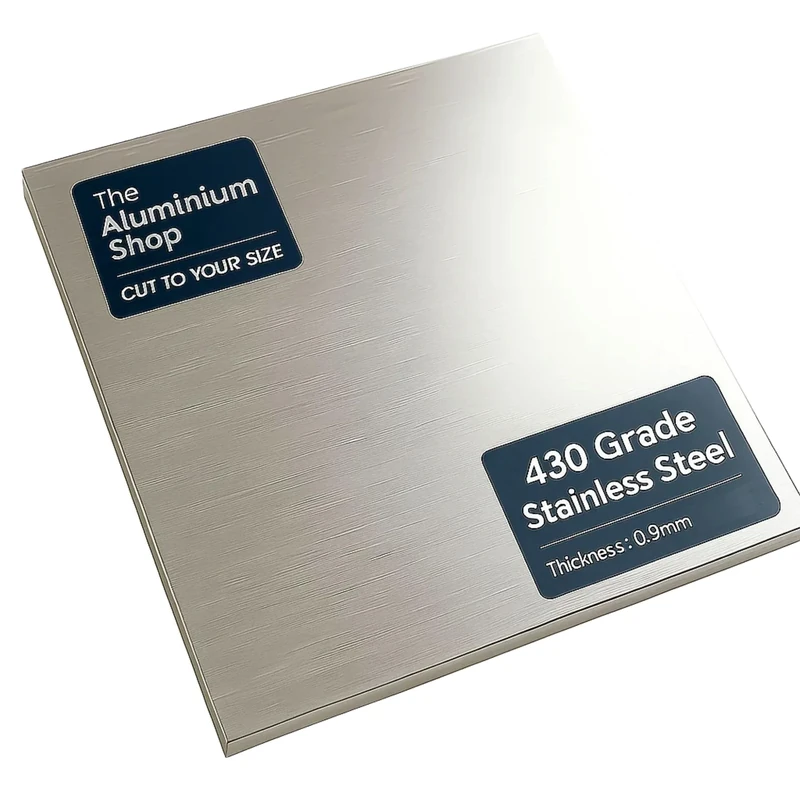 Stainless Steel Sheet Plate 0.9mm Thick Brushed Finish 430 Grade All Sizes (900mm x 1000mm)