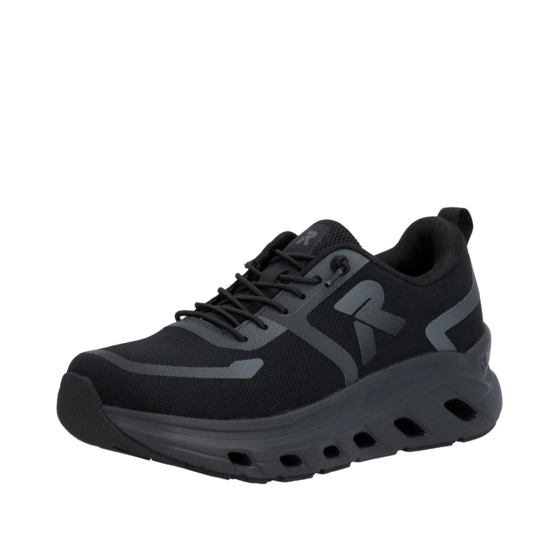 Rieker Men's U3504 Low Trainers, Black, 44 EU