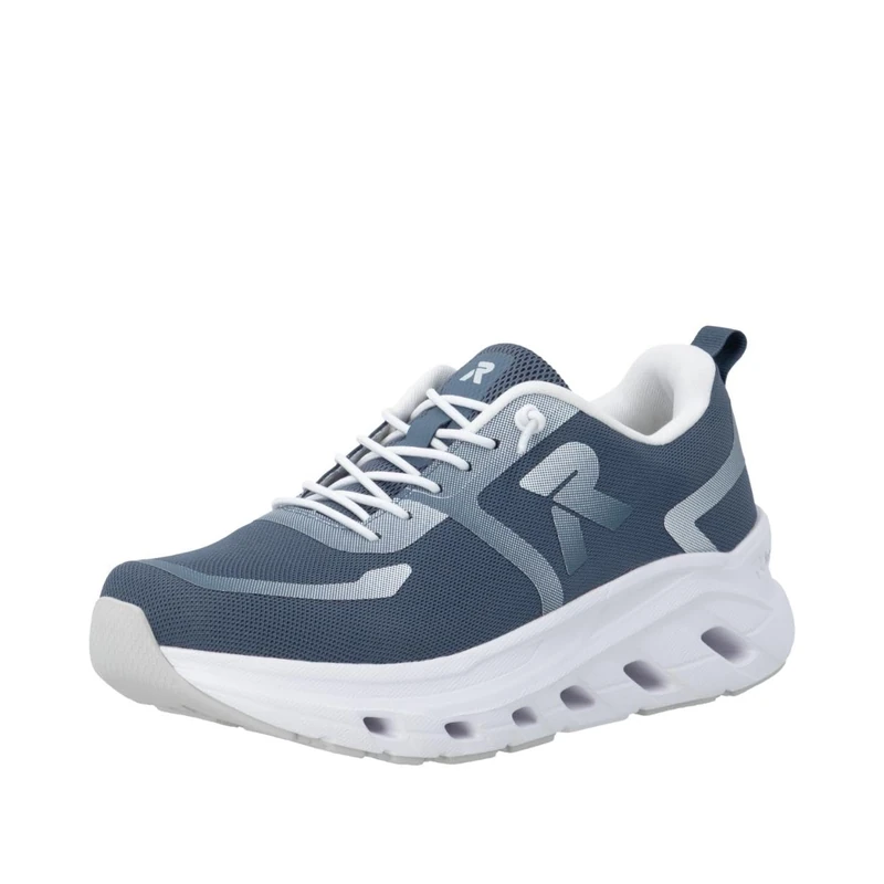 Rieker U3504, Men's Low Trainers, Blue, 42 EU