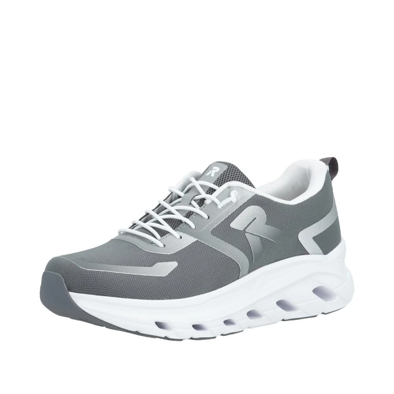 Rieker U3504, Men's Low Sneaker, Grey, 44 EU