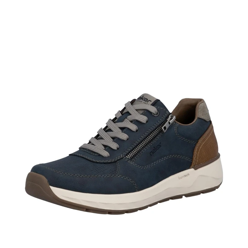 Rieker Men's 11504 Low Trainers, Blue, 43 EU