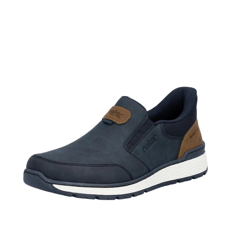 Rieker Men's B9057 Slip-On Shoes, Blue, 43 EU
