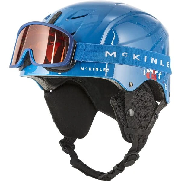 Mckinley Kids Ki.-Ski-Helm +Brilleset Mistralfoxy Ski Helmet, Blue, M