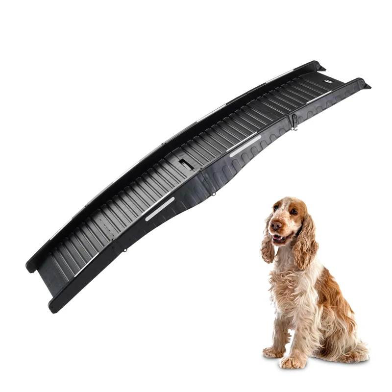 Ferplast Dog Ramp for Car, Foldable, Non-slip, Handle, Reflective, Dog Car Ramp up to 50 kg, L 152 x D 40 cm