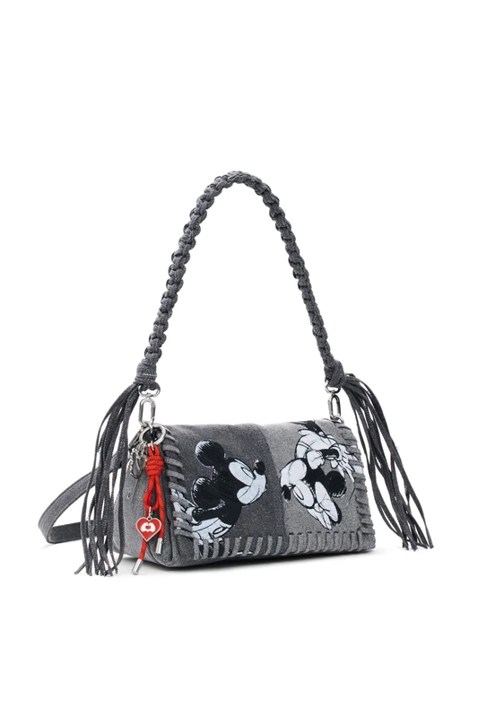 Desigual shoulder bag cross body bag Mickey Kiss Naron Flap Bag Denim Light Grey gray