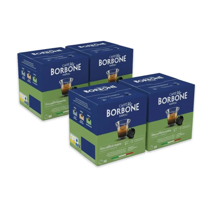 Caffè Borbone Decaffeinato - 64 Coffee Capsules - Velvety and Intense - Compatible with Nescafè®* Dolce Gusto®* Coffee Machines
