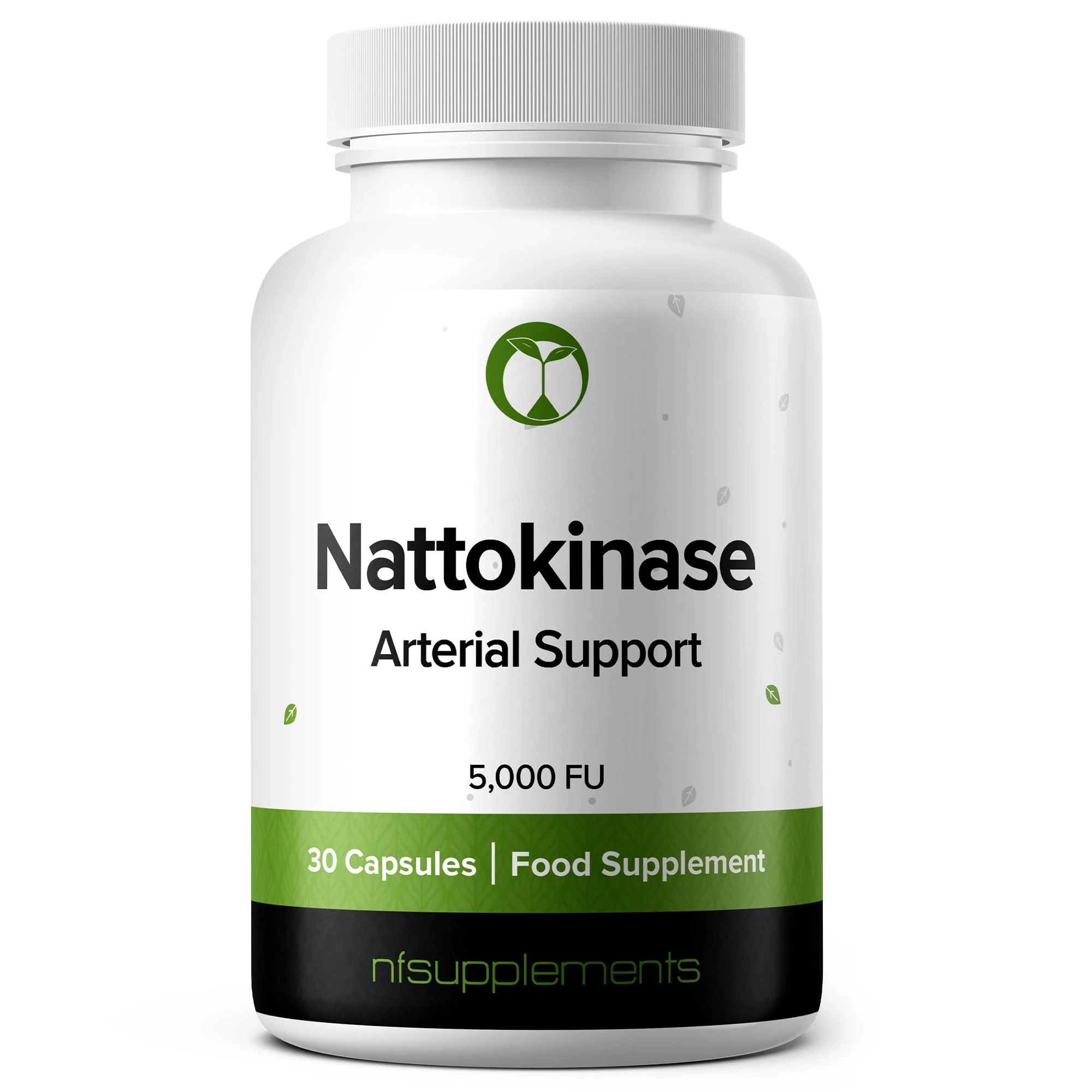 Nattokinase 5000FU Arterial Support with Oregano Extract 125mg & Motherwort 125mg 30 Capsules Made in The UK (30)