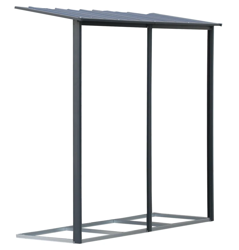 Duramax ALPINE Canopy Extension 2 x 8 (1.40 m2), Suitable for Alpine 10 x 8 Metal Garden Shed, Made of Hot-Dipped Galvanized Steel Shed, Strong Reinforced Roof, Maintenance-Free, Anthracite