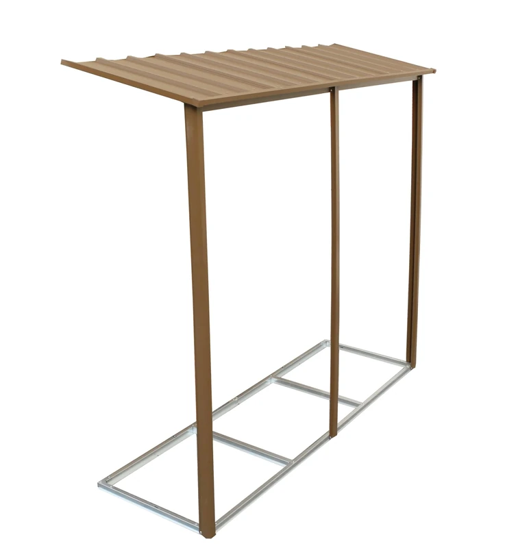 Duramax ALPINE Canopy Extension 2 x 8 (1.40 m2), Suitable for Alpine 10 x 8 Metal Garden Shed, Made of Hot-Dipped Galvanized Steel Shed, Strong Reinforced Roof, Maintenance-Free, Woodgrain