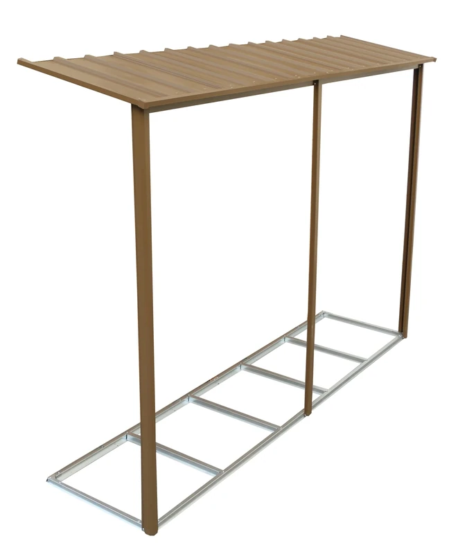 Duramax ALPINE Canopy Extension 2 x 10 (1.76 m2), Suitable for Alpine 10 x 10 Metal Garden Shed, Made of Hot-Dipped Galvanized Steel Shed, Strong Reinforced Roof, Maintenance-Free, Woodgrain