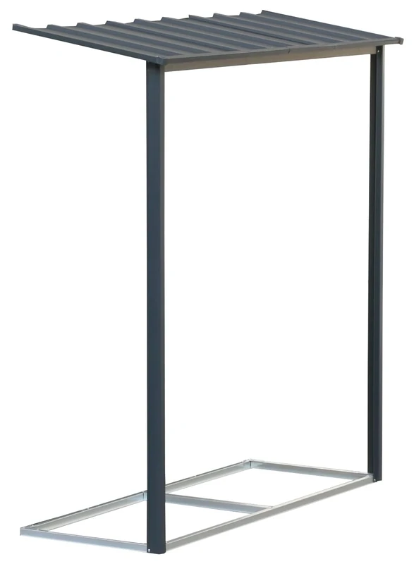 Duramax ALPINE Canopy Extension 2 x 6 (1.04 m2), Suitable for Alpine 8 x 6 Metal Garden Shed, Made of Hot-Dipped Galvanized Steel Shed, Strong Reinforced Roof, Maintenance-Free, Anthracite