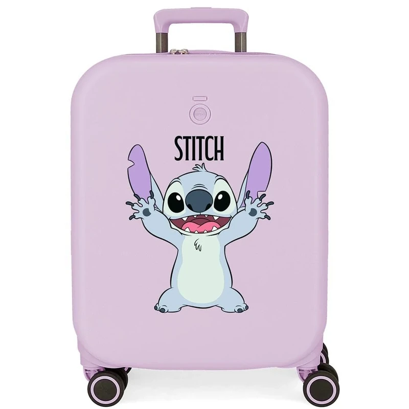 Joumma Disney Playful Cabin Suitcase Lilac 40 x 55 x 20 cm Rigid 2.7 kg TSA Lock Integrated ABS 2.7 kg 37L Extendable Carry-on Luggage