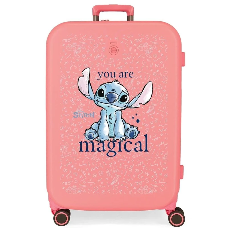 Joumma Disney You are Magical Medium Suitcase Coral 48 x 70 x 28 cm Rigid 4.3 kg TSA Lock Integrated ABS 4.3 kg 79L
