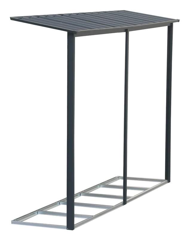 Duramax ALPINE Canopy Extension 2 x 10 (1.76 m2), Suitable for Alpine 10 x 10 Metal Garden Shed, Made of Hot-Dipped Galvanized Steel Shed, Strong Reinforced Roof, Maintenance-Free, Anthracite