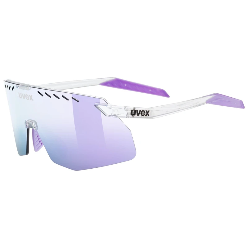 uvex pace stage s - sports glasses for adults - 100% UVA-, B, C protection - contrast enhancing - clear/mir.pink - one size