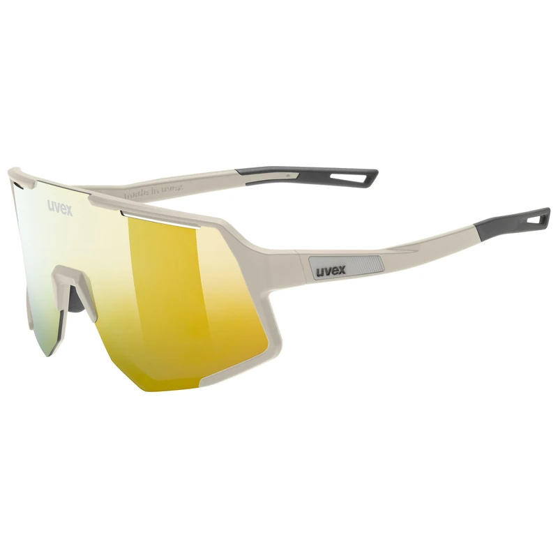 Uvex sequenze - sports glasses for adults - 100% UVA-, B, C protection - contrast enhancing - grey matt/mir.gold - one size