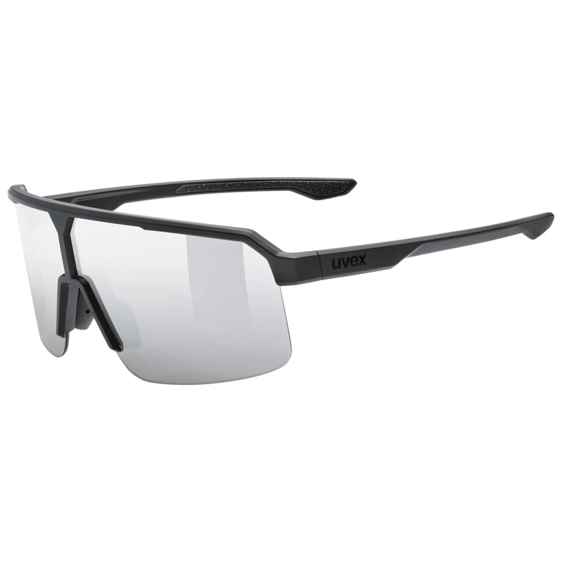 uvex ramp - sports glasses for adults - 100% UVA-, B, C protection - contrast enhancing - black matt/mir.silver - one size