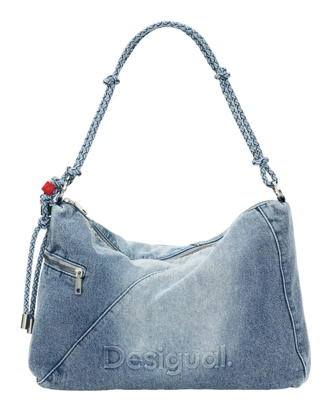 Desigual cross body bag Half Logo Leiria 2.0 Shoulder Bag Denim Raw blue
