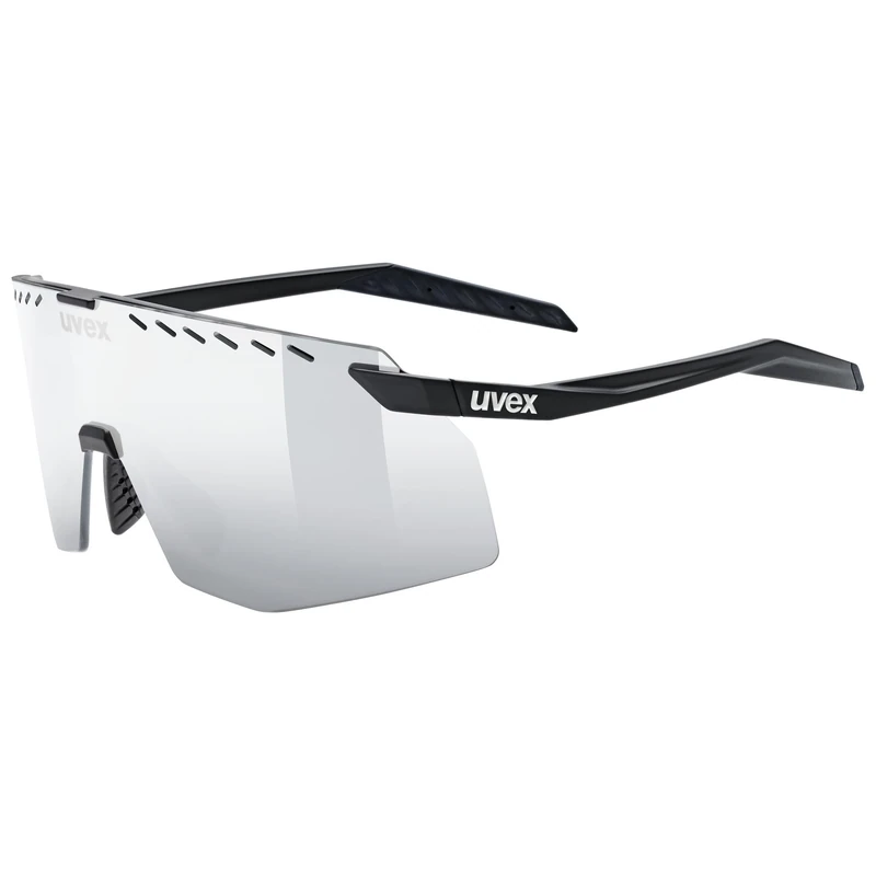 uvex pace stage - sports glasses for adults - 100% UVA-, B, C protection - contrast enhancing - black matt/mir.silver - one size