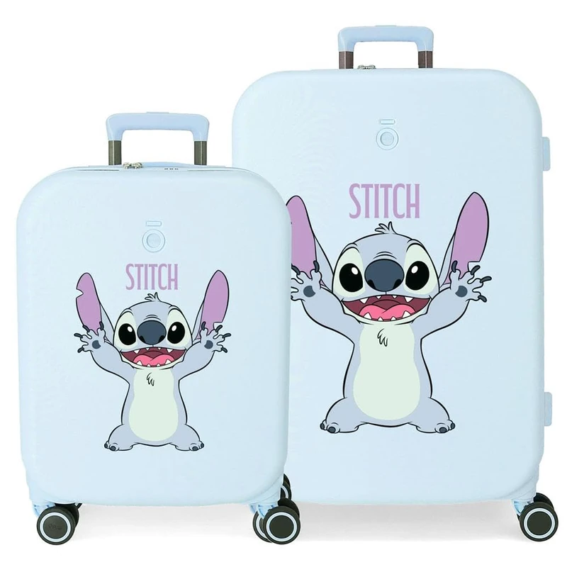 Joumma Disney Playful Suitcase Set Blue 55/70 cm Rigid 7.5 kg TSA Lock Integrated ABS 7.5 kg 116L Hand Luggage