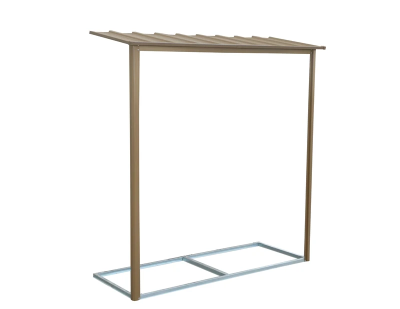 Duramax ALPINE Canopy Extension 2 x 6 (1.04 m2), Suitable for Alpine 8 x 6 Metal Garden Shed, Made of Hot-Dipped Galvanized Steel Shed, Strong Reinforced Roof, Maintenance-Free, Woodgrain