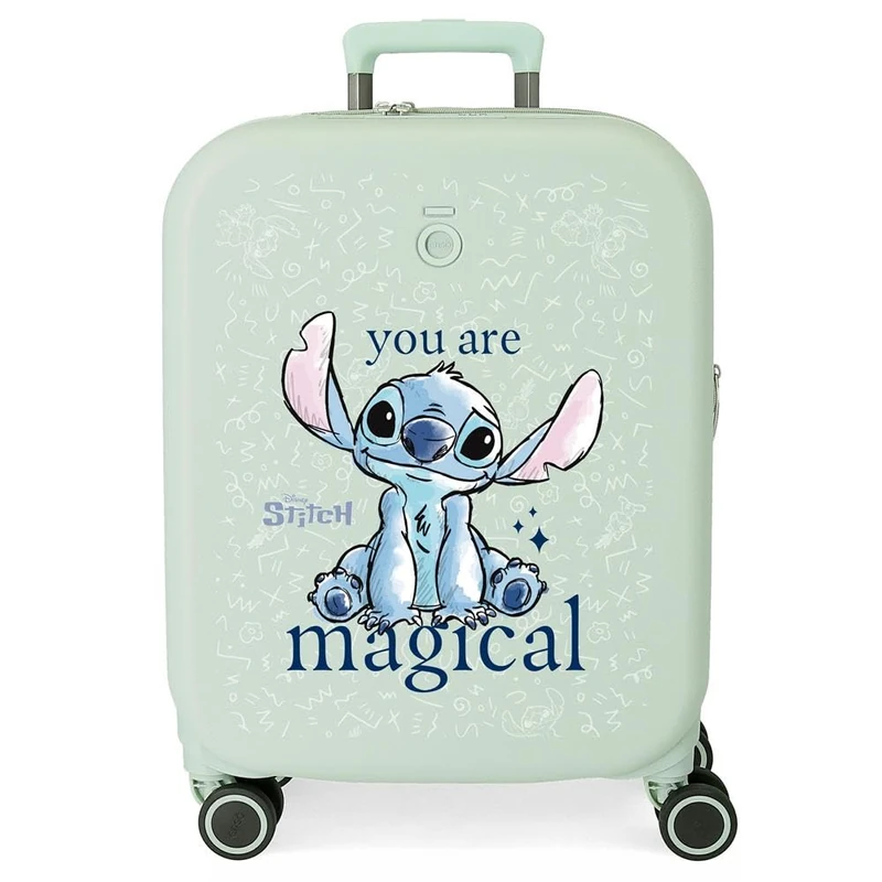 Joumma Disney You are Magical Cabin Suitcase Green 40 x 55 x 20 cm Rigid 3.2 kg TSA Lock Integrated ABS 3.2 kg 37L Hand Luggage